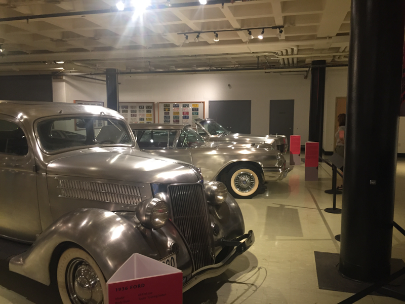 Stainless steel cars. I did not take a photo of the DeLorean.